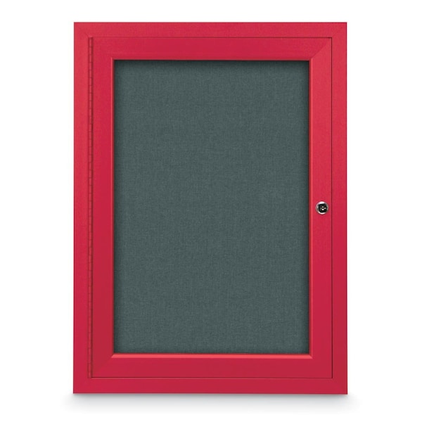 Slim Enclosed Corkboard, 11"x13-1/2", Bronze Alum Frame/Pearl